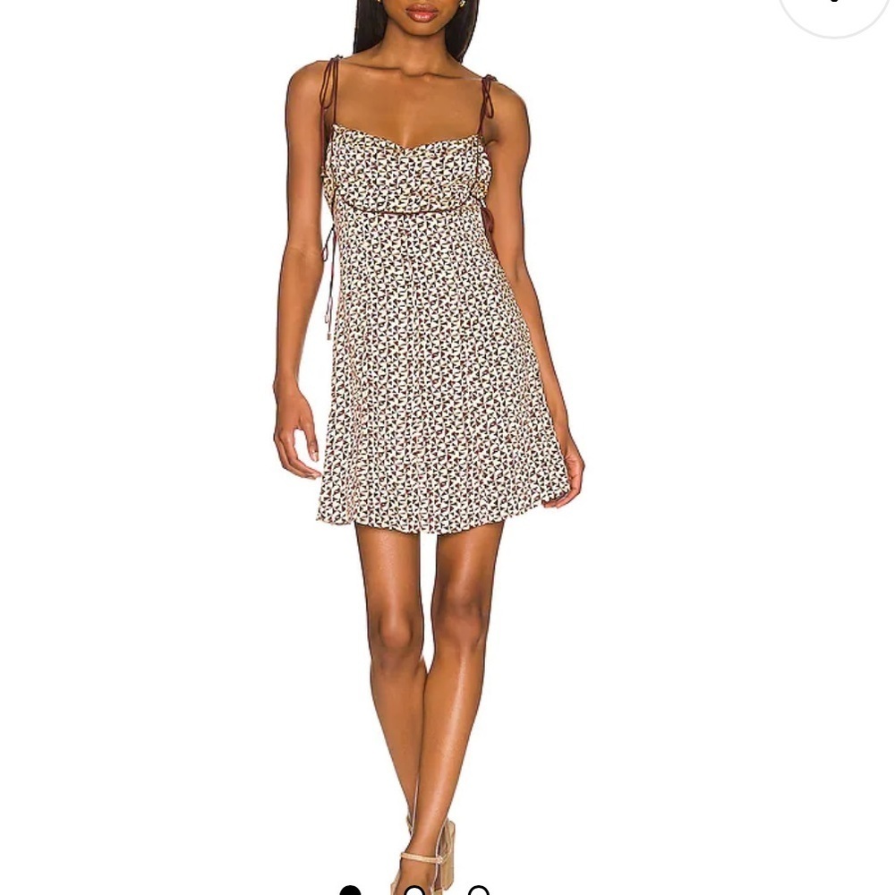 Free People Kai Mini Dress in Coffee Combo Size Medium
